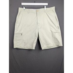 Greg Norman for Tasso Elba Five Iron Cargo Shorts Mens 38 Tan Beige Golf Cotton